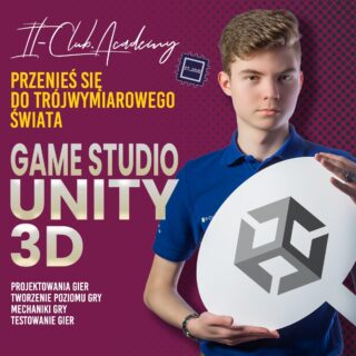 Granie w&nbsp;gry 3D to jedno.
Tworzenie ich od środka - to już zupełnie inny poziom. Na&nbsp;turnusie Game Studio Unity 3D naszych letnich warsztatów IT uczestnicy wchodzą do&nbsp;świata projektowania gier w&nbsp;ambitnej formie. Poznają środowisko Unity i&nbsp;tworzą pierwszą grę.

Podczas warsztatów dzieci i&nbsp;młodzież będą:
✔ poznawać podstawy projektowania gier
✔ tworzyć świat gry w&nbsp;Unity 3D
✔ pracować nad&nbsp;mechanikami gry - punktami, przeszkodami i&nbsp;ruchem postaci
✔ testować projekty innych uczestników i&nbsp;rozwijać własne pomysły.

To turnus dla&nbsp;tych, którzy chcą pójść krok dalej niż samo granie. Tu dziecko stworzy pierwszą własną grę.

📅 10.08-14.08
📍 centrum Białegostoku, ul. Legionowa 14/16 lok. 102

💰 890 zł 
- 100 zł zniżki przy&nbsp;płatności z&nbsp;góry
- możliwość rat

✅ małe grupy
✅ gorący obiad
✅ 5 dni zajęć
✅ materiały do&nbsp;zajęć
✅ dodatkowe wydarzenia i&nbsp;wyjścia
✅ opieka od 7:30 nawet do&nbsp;17:00

To pierwszy realny krok w&nbsp;stronę świadomego tworzenia gier 3D i&nbsp;pracy z&nbsp;narzędziem, które jest standardem w&nbsp;świecie interaktywnych projektów.

⚠️ Liczba miejsc jest ograniczona

👉 Zapisy: link w&nbsp;bio profilu lub:
📞 667 480 083

#itclubacademy #Edukacja #Informatyka #kursydladzieci #Programowanie #it_club #minecraft #IT_Club