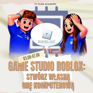 Roblox może być tylko grą. Albo&nbsp;początkiem tworzenia własnych gier. Na&nbsp;turnusie Game Studio Roblox naszych letnich warsztatów IT uczestnicy uczą się projektować świat, budować mechaniki rozgrywki i&nbsp;tworzyć pierwsze własne projekty w&nbsp;Roblox Studio. 

Podczas warsztatów dzieci i&nbsp;młodzież będą:
✔ poznawać podstawy tworzenia gier
✔ projektować świat w&nbsp;Roblox Studio
✔ tworzyć mechaniki gry - punkty, przeszkody, ruch postaci
✔ testować gry innych uczestników i&nbsp;rozwijać własne pomysły.

Zamiast biernego korzystania z&nbsp;gotowych gier pokażemy dziecku, jak wygląda proces tworzenia czegoś własnego. A&nbsp;to już nie jest tylko zabawa - to nauka logicznego myślenia, projektowania i&nbsp;pracy nad&nbsp;własnym projektem.

📅 03.08-07.08
📍 centrum Białegostoku, ul. Legionowa 14/16 lok. 102

💰 890 zł 
- 100 zł zniżki przy&nbsp;płatności z&nbsp;góry
- możliwość rat

✅ małe grupy
✅ gorący obiad
✅ 5 dni zajęć
✅ materiały do&nbsp;zajęć
✅ dodatkowe wydarzenia i&nbsp;wyjścia
✅ opieka od 7:30 nawet do&nbsp;17:00

To pierwszy krok do&nbsp;zrozumienia, jak powstają gry i&nbsp;jak samemu zacząć je budować.

⚠️ Liczba miejsc jest ograniczona

👉 Zapisy: link w&nbsp;bio profilu lub:
📞 667 480 083

#itclubacademy #Edukacja #Informatyka #kursydladzieci #Programowanie #it_club #minecraft #IT_Club